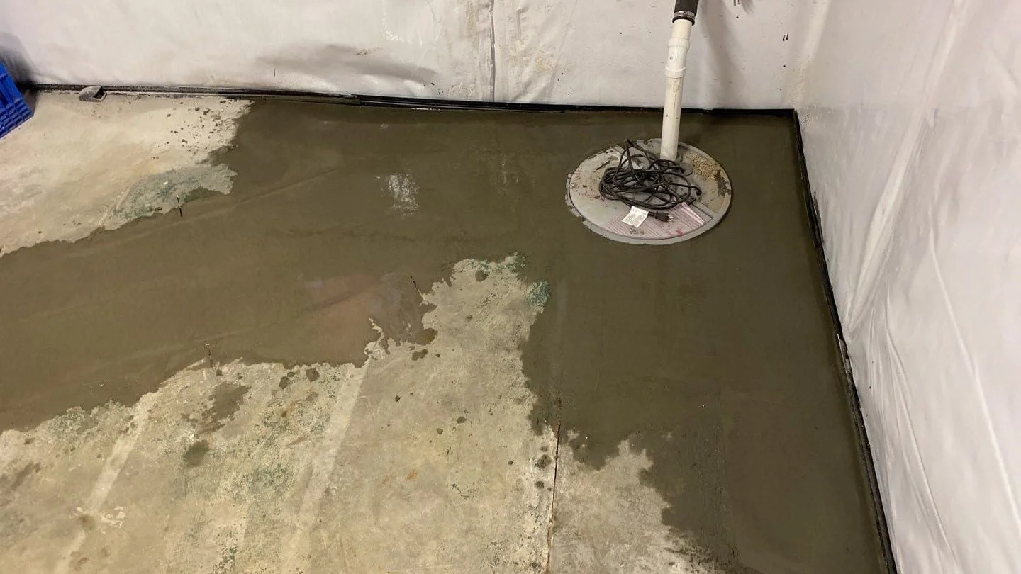 Basement waterproofing and structural repair for a Greenbelt Maryland home